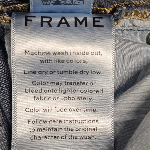 Frame Le High Slit Hem Skinny Jeans Wythe Women's Size 32 - Picture 11 of 11